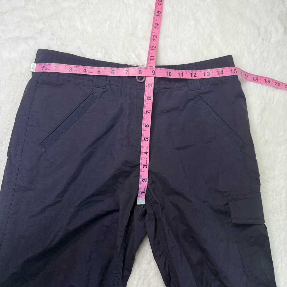 LANDS END‎ Convertible Hiking Pants Women 8 Navy Secure Pockts Outdoor Trailwalk - Picture 7 of 17